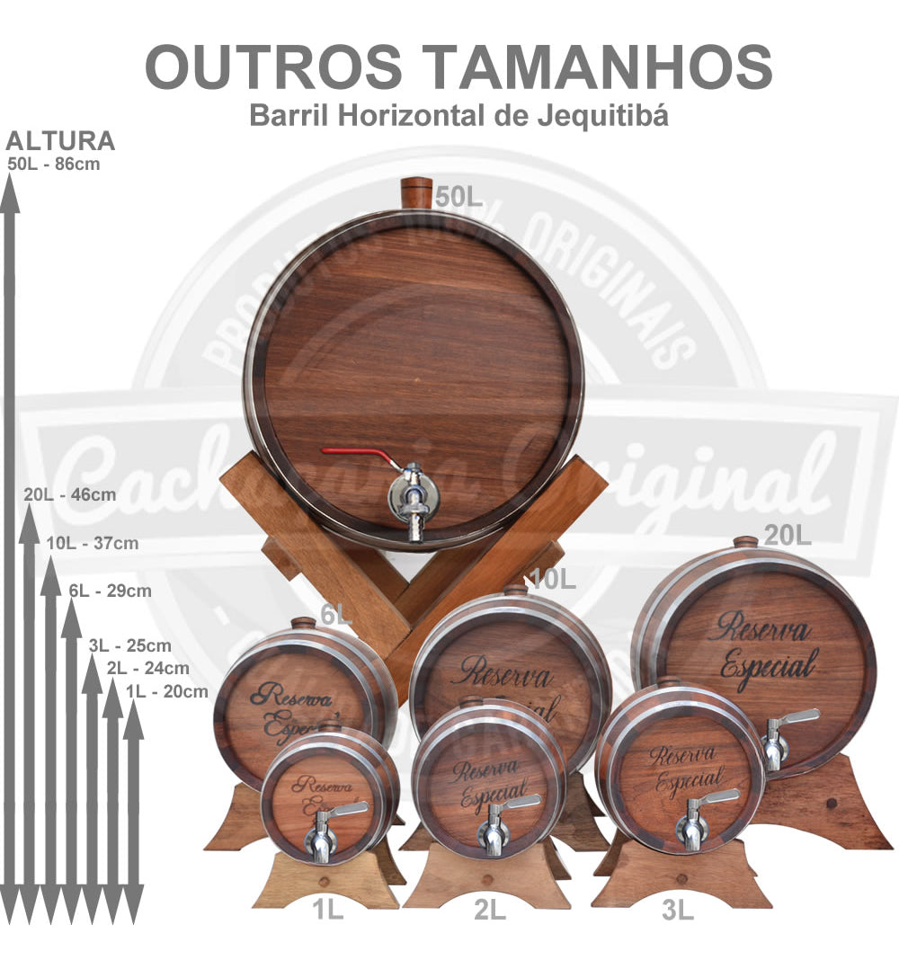 Barril De Jequitibá 20 Litros -(Personalizamos nome)